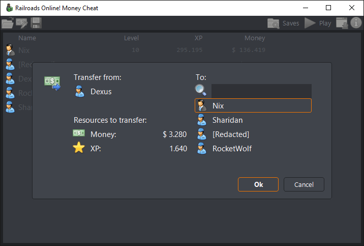 Railroads Online! Money Cheat - Transfer Profile